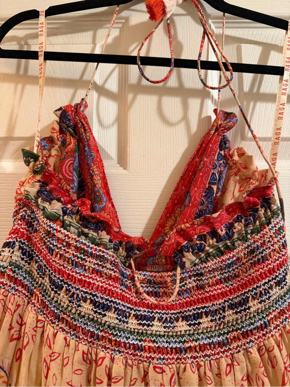 RAGA Peach Floral Paisley Halter Maxi Dress - Picture 5 of 10